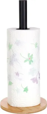 Produktbild von Küchenregal aus schwarzem Bambusmetall für Papierhandtücher