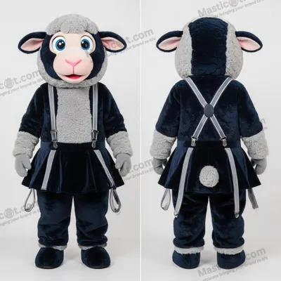 Produktbild von Navy-Fleece MASTICOT Merino-Schaf-Maskottchen
