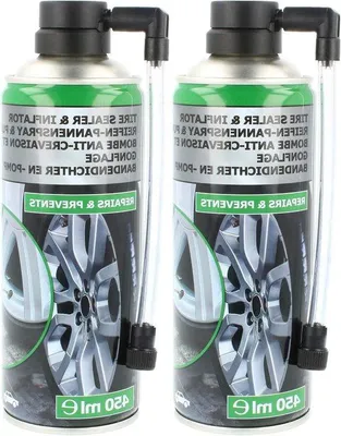 Produktbild von Famanu Reifenreparaturset 2x - Reifenpannenspray für Auto und Motorrad