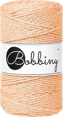 Produktbild von Bobbiny 3PLY Macramé Rope 3 mm 100 m Unicolor Peach Fuzz Schnur