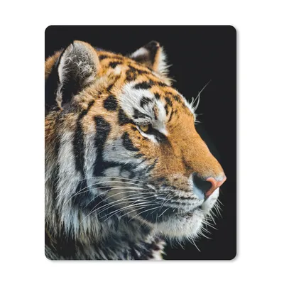 Produktbild von MuchoWow® Mauspad Mousepad Tiger - Kopf - Schwarz 30x40 cm - Mousepads - Maus Mat - Pad - Mausunterlage - Mausmatten