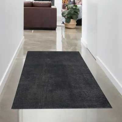 Productafbeelding van Shaggy vloerkleed, hoogpolig, wasbaar, antislip, grijs/anthraciet, afmetingen: 60 x 110 cm