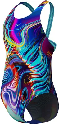 Immagine prodotto di Costume da bagno Speedo Digital Allover Leaderback, multicolore, taglia 7-8 anni, per bambine, multicolore