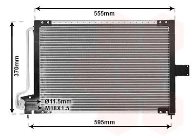 Produktbild von VAN WEZEL 37005209 Kondensator Klimaanlage Klimakondensator für OPEL Astra F CC (T92)