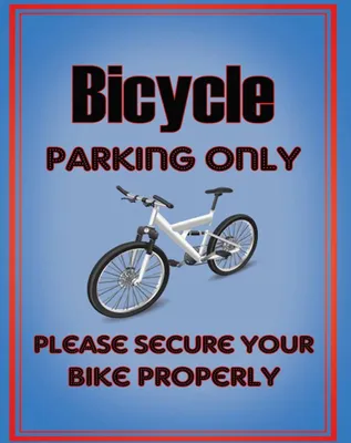 Produktbild von vianmo Holzschild 40x30 cm Parken Fahrrad Bicycle parking only