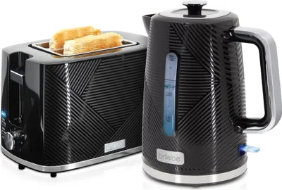 Zdjęcie produktu dla Briebe SKT1170BLK, 2 kaw., Czarny, Przyciski, Obrotowy, 1,7 l, Elegant Design, 870 W