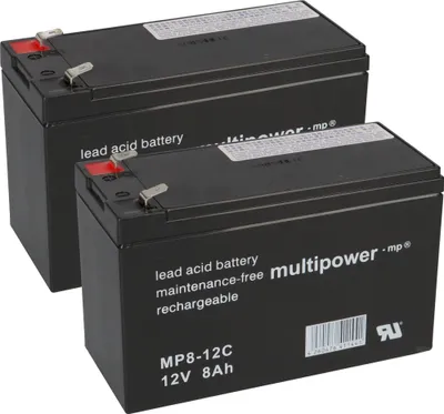 Immagine prodotto di Batteria di ricambio 2x 12V 8Ah per spazzaneve elettrico Powerpac ES230