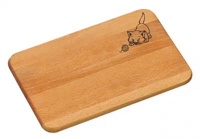 Produktbild von KESPER 85018 Schneidebrettchen aus Buche - Katze, 23 x 15 x 1 cm / Frühstücksbrettchen