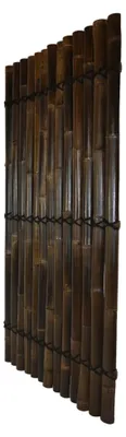 Produktbild von Schwarzer, halbrunder Bambus-Paravent, 180 x 90 cm