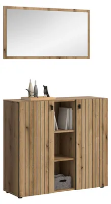 Image de Station ensemble d'armoires de rangement chêneReproduction.