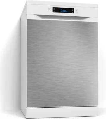 Produktbild von DEQORI Magnetmatte Spülmaschine beschreibbar 60x70 cm 'Gebürsteter Stahl' Magnetfolie