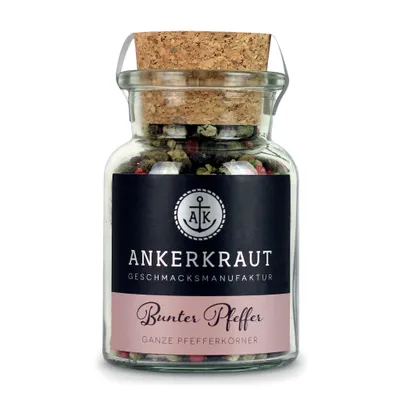 Produktbild von Bunter Pfeffer, 70g im Korkenglas