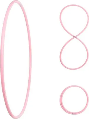 Produktbild von Faltbarer Hula Hoop, HDPE-20mm, Pink, Ø90 cm