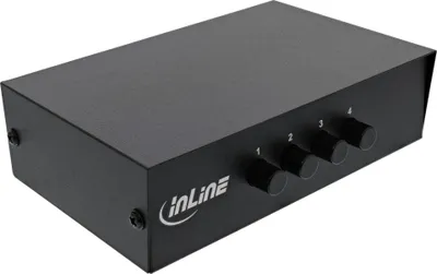 Zdjęcie produktu dla InLine® 89304I Ręczny 4-portowy przełącznik AV InLine®, 3x Cinch IN/OUT