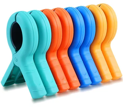 Strandlaken Clips für Liegestühle, 48 Stück, bunt, 8×5×3 cm