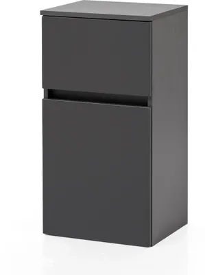 Produktbild von Unterschrank Badschrank Holzschrank "Kopenhagen I" Grafitgrau, Matt Grau