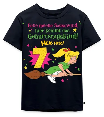Produktbild von Spreadshirt Bibi Blocksberg Geburtstagsdesign 7 Jahre Kinder Premium T-Shirt, 98/104 (2 Jahre), Navy