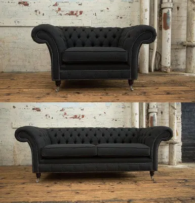 Immagine prodotto di Divano Chesterfield di design, imbottito, composto da 4 posti