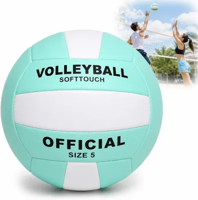Imagen del producto de Voleibol de playa, resistente al agua, tacto suave, material sintético, incluye bomba, ideal para la playa y espacios exteriores