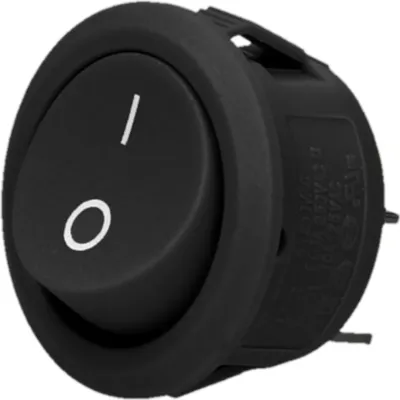 Produktbild von ORNO AE-13180 Kippschalter 230v Round Strom: 6, 10A Versorgungsspannung: 230V (Schwarz)