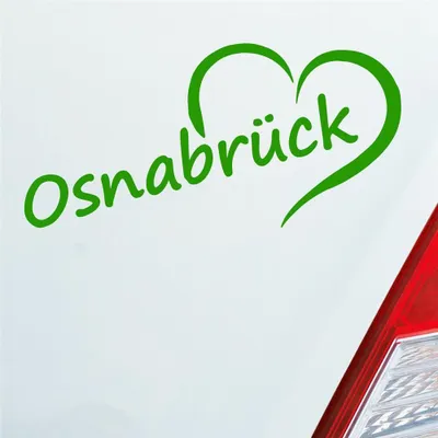 Produktbild von Auto Aufkleber Osnabrück Herz Stadt City Liebe Love Heimat 17x8 cm Hellgrün Sticker Heckscheibenaufkleber