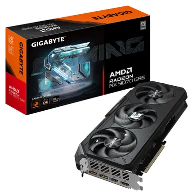 Produktbild von GIGABYTE Radeon RX 9070 GRE GAMING OC 12G – Grafikkarte, 12GB GDDR6, 192bit, PCI-E 5.0, 2920 MHz Core Clock, 2 × DisplayPort, 2 × HDMI, GV-R907GREGAMING OC-12GD
