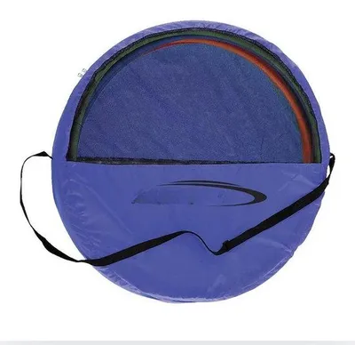 Zdjęcie produktu dla Torba na hula-hoop z 12 gumami – 914 cm – niebieska – z woreczkiem do przechowywania – do uprawiania sportu i fitnessu