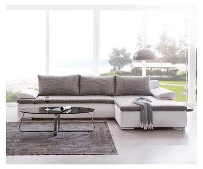 Zdjęcie produktu dla Design Ecksofa Schlafsofa Bettfunktion Couch Leder Polster Sofas