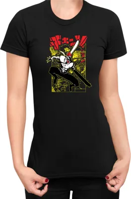 Produktbild von Damen T-Shirt Manga Japan Anime Comics Animation Chainsaw Anime manga Man 17, Lady S / Schwarz