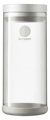 Obrázok produktu pre Sklenená dóza na skladovanie BUYDEEM CS1005, 1200 ml, Hermetické uzatváranie, -20°C až 300°C, Vhodná do mrazničky, mikrovlnnej rúry a rúry, Biela
