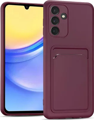 Produktbild von Conie Schutzhülle für Samsung Galaxy A15 4G/5G mit Kartenfach Tasche Case Cover Bumper Silikon Hülle in Lila
