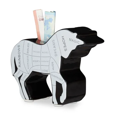 Produktbild von relaxdays Spardose Einhorn Metzger Diagramm