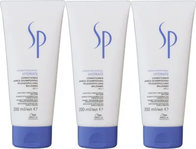 Produktbild von Wella SP Hydrate Conditioner 3 x 200 ml für trockenes Haar spendet Feuchtigkeit Set