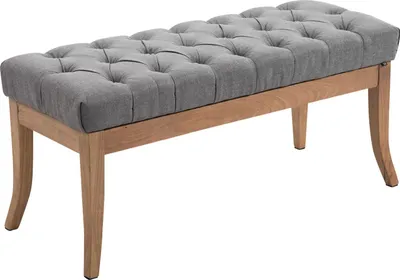 Produktbild von CLP Sitzbank Ramses Stoff antik-hell mit hochwertiger Polsterung grau Größe 100 cm