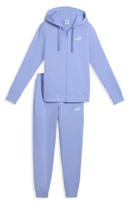Produktbild von Puma Jogginganzug Damen aus Baumwolle mit Kapuze, Farbe:Seafoam, Größe:XL