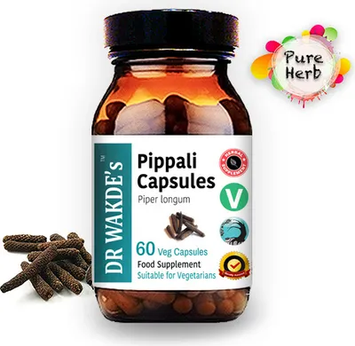 Image de DR WAKDE'S Pippali Capsules (Poivre long) | 60 Vegi Caps | Supplément ayurvédique | Vegan | 100% Herbes | Rabais de quantité | Expédition le jour même