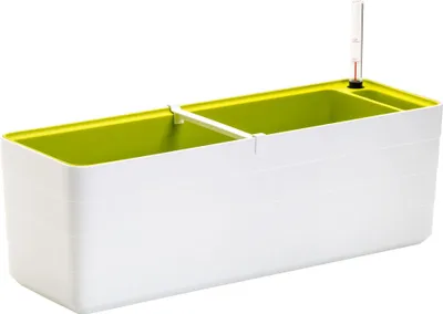 Obrázek produktu pro PLASTIA s.r.o. Samozavlažovací truhlík Berberis bílá + zelená, 60 cm