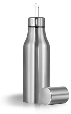 Ölspenderflasche aus Edelstahl 1000 ml, silber