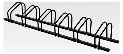 Produktbild von Fahrradständer Standparker Bodenständer mit 4/5/6 Stellplätzen für Fahrräder, Stahl für Garage und Garten (Für 6 Fahrräder, Schwarz)