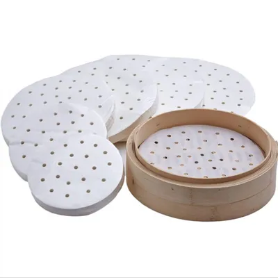 Productafbeelding van 250 Stuks Perforated Bakpapier voor Stoommand en Airfryer 28 cm