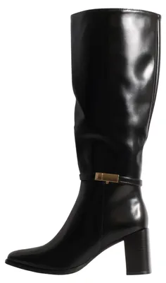 Produktbild von Stiefel mit Reißverschluss, Riemen, Schnallen, runder Schuhspitze und idealem Absatz