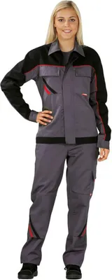 Produktbild von Planam Bundjacke Damen Highline Gr. 38 schiefer/schwarz/rot