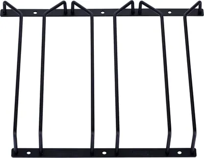 Produktbild von Glashalter 27 cm, 3 Reihen, schwarz, mit Schraube, für Küche