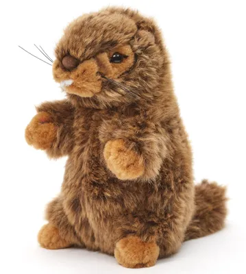 Image de Uni-Toys - Marmotte (sans voix), debout - 17 cm (hauteur) - Peluche singe - Peluche, jouet doux