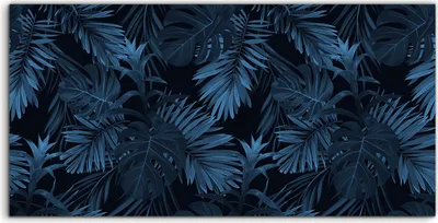 Produktbild von Coloray Canvas 140x70  Wandbild Leinwand Bilder Dunkler Blätter tropisch Aquarellfarbe