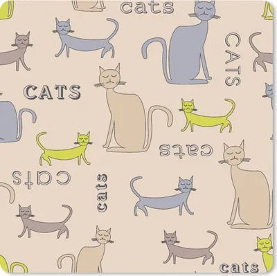 Produktbild von MuchoWow® Mauspad Mousepad Muster - Katze - Zitat - Jungen - Mädchen - Kinder - Kind 30x30 cm - Mousepads - Maus Mat - Pad - Mausunterlage - Gaming