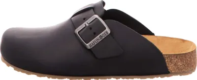 Produktbild von Haflinger Porto Uni Lederclog mit Korkfußbett Schwarz, 819086-701