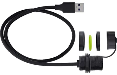 Image de Connecteur USB-A InLine®, IP68, blindé, femelle vers mâle, 50 cm