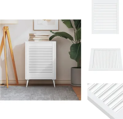 Produktbild von vidaXL Schranktür Lamellen-Design Weiß 61,5x49,4 cm Massivholz Kiefer -  Schranktüren