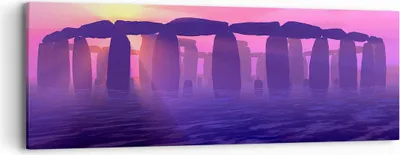 Produktbild von Bild auf Leinwand - Leinwandbild - Stonehenge Kreis Geheimnis Geschichte - 90x30cm - Wand Bild - Wanddeko - Leinwanddruck - Bilder - Kunstdruck - Leinwand bilder - Wandkunst - AB90x30-1244